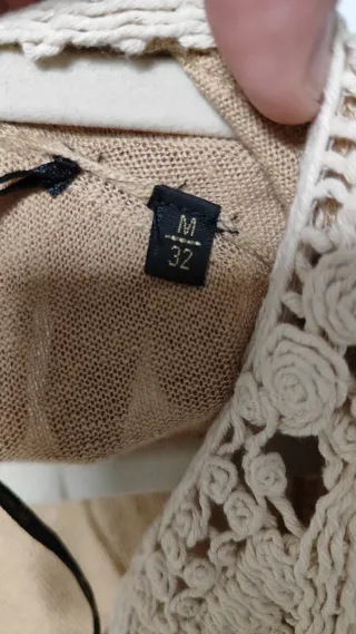 Blusa Massimo Dutti encaje boho M