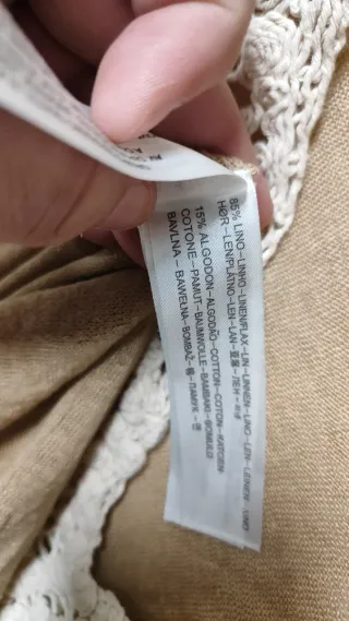 Blusa Massimo Dutti encaje boho M