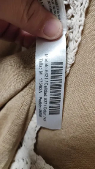 Blusa Massimo Dutti encaje boho M