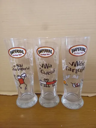 3 Copos Cerveja Imperial Viva Todos  5€