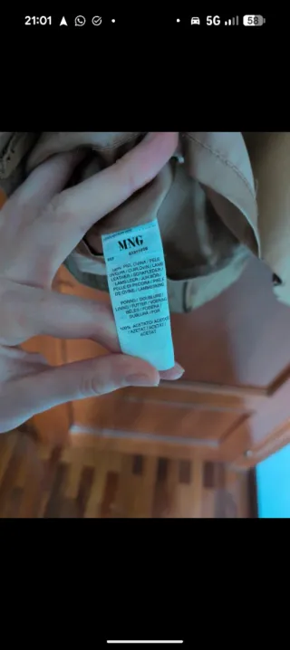 Falda MNG  100% piel vintage talla M