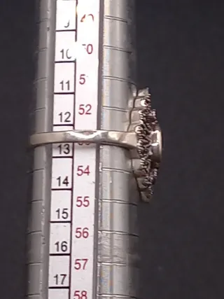 Anillo Plata y Piedra Morada Talla 12,5 mm