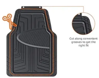 3 Alfombrillas Goma Coche Furgoneta Camion