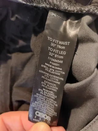 Pantaloni ASOS DESIGN Uomo Chino Grigio Tg. S