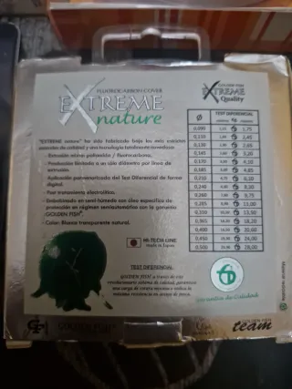 Sedales de pesca y fluorocarbono