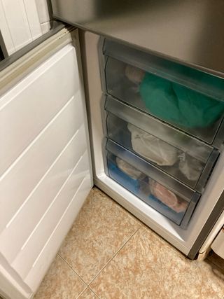 Lavadora y Secadora Blanca y nevera