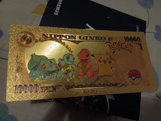Billete Colección Pokemon Charizard Oro 10000