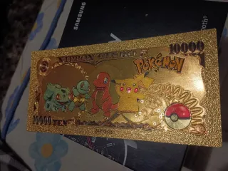 Billete Colección Pokemon Charizard Oro 10000
