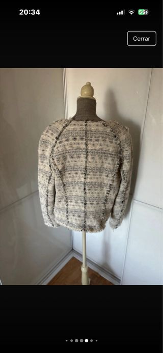 Chaqueta Zara Desflecada, brillos