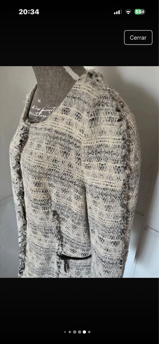 Chaqueta Zara Desflecada, brillos