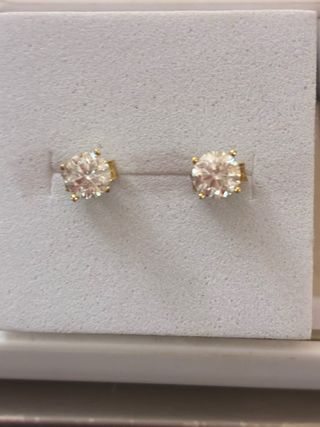Pendientes Oro 18k Diamantes 1.00 Ct Natura