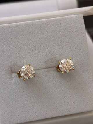 Pendientes Oro 18k Diamantes 1.00 Ct Natura