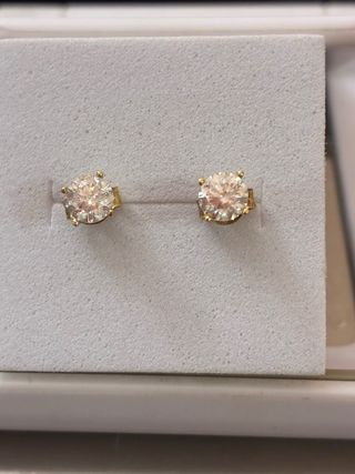 Pendientes Oro 18k Diamantes 1.00 Ct Natura