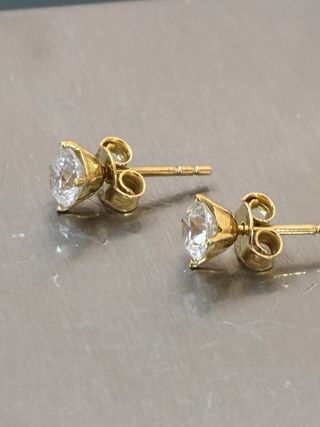 Pendientes Oro 18k Diamantes 1.00 Ct Natura