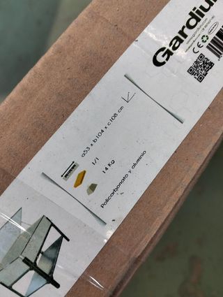 Invernadero de policarbonato 53x104x108 cm Jaca Elevado I