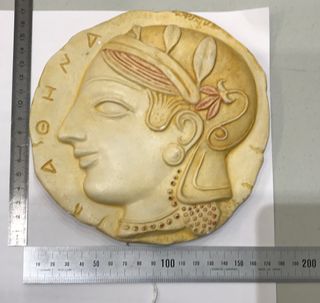 Placa Decorativa Atenea Griega Relieve