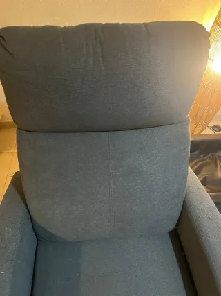 Sillón relax de tela gris