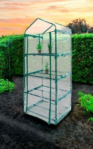 Invernadero 4 Baldas con ruedas 70x50x165cm