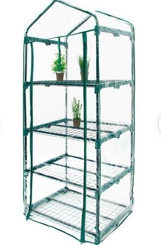 Invernadero 4 Baldas con ruedas 70x50x165cm