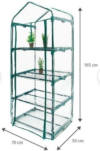Invernadero 4 Baldas con ruedas 70x50x165cm