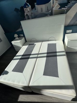 Canapé y cabezal Dormity polipiel blanco