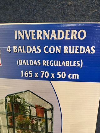 Invernadero PVC 4 baldas 165x70x50