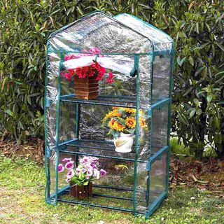 Invernadero PVC/Acero 3 Estantes 69x49x130 cm Leaf I