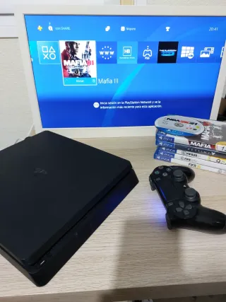 PS4 Slim 1TB + Mando + Juegos