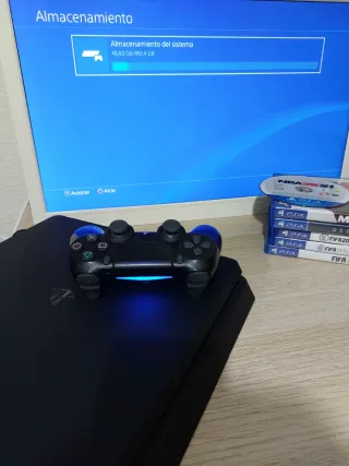 PS4 Slim 1TB + Mando + Juegos