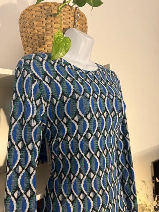 Vestido corto de manga larga inspiración vintage