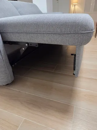 Sofá cama gris 227x95x90