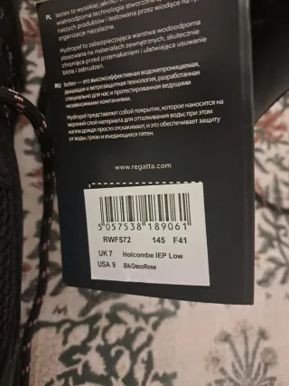 Zapatillas de mujer Regatta negras y rosas