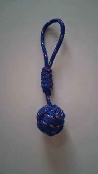 Llavero nudo marinero azul