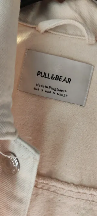 Chaqueta vaquera Pull&Bear beige Talla M