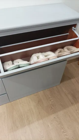 Zapatero Cajonera Gris