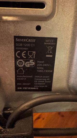 Horno Eléctrico SilverCrest Compacto