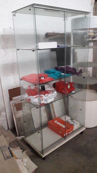 Vitrina expositora de cristal