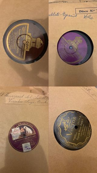 Álbum antiguo discos pizarra 78 rpm