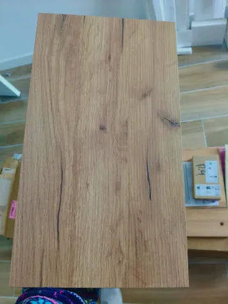 Aparador madera y negro sin montar