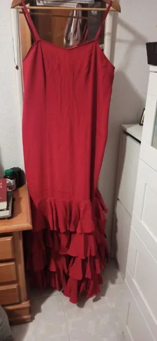 Vestido Flamenco Rojo con Volantes