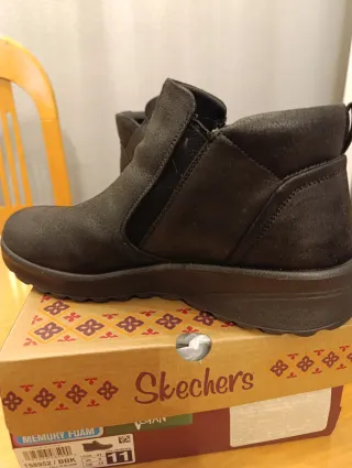 Botines Skechers Mujer Negro Talla 41