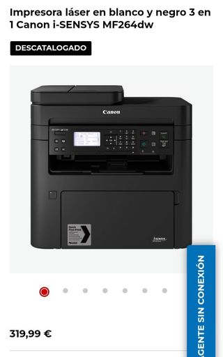 Canon MF264dw Impresora Láser WiFi A4