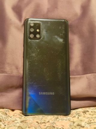Samsung A71 Negro + Funda Transparente