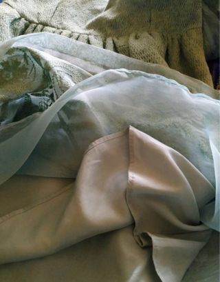 Vestido Blumarine verde claro tirando a azul