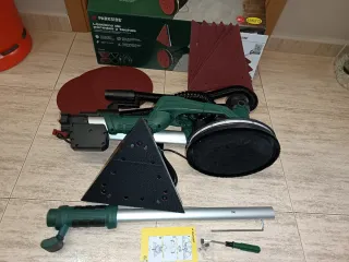 Lijadora Paredes y Techos Parkside + Accesorios
