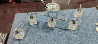 Lámpara de techo moderna cristal y metal