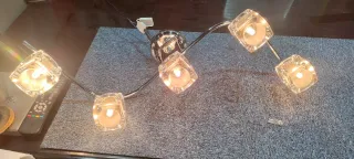 Lámpara de techo moderna cristal y metal