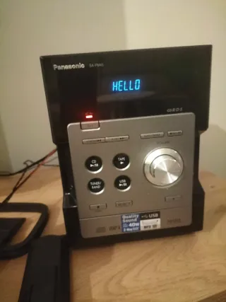 Minicadena Panasonic SA-PM45 CD/USB/MP3 +altavoces