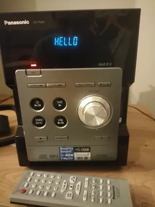 Minicadena Panasonic SA-PM45 CD/USB/MP3 +altavoces