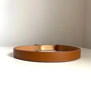 Cintura Vera Pelle Made in Italy Fibbia Oro